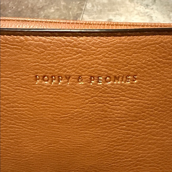 Poppy & Peonies Faux Leather Tote - Picture 2 of 8